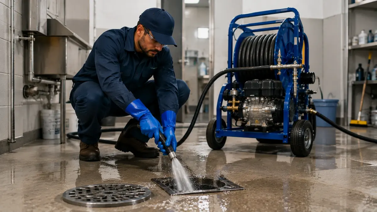 Floor Drain Hydro Jet Cleaning in Universal City