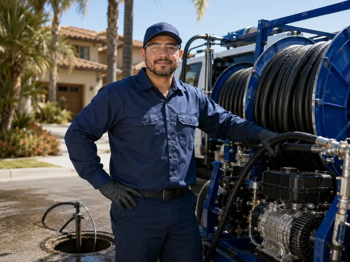 Hydro jet sewer cleaning in Universal City