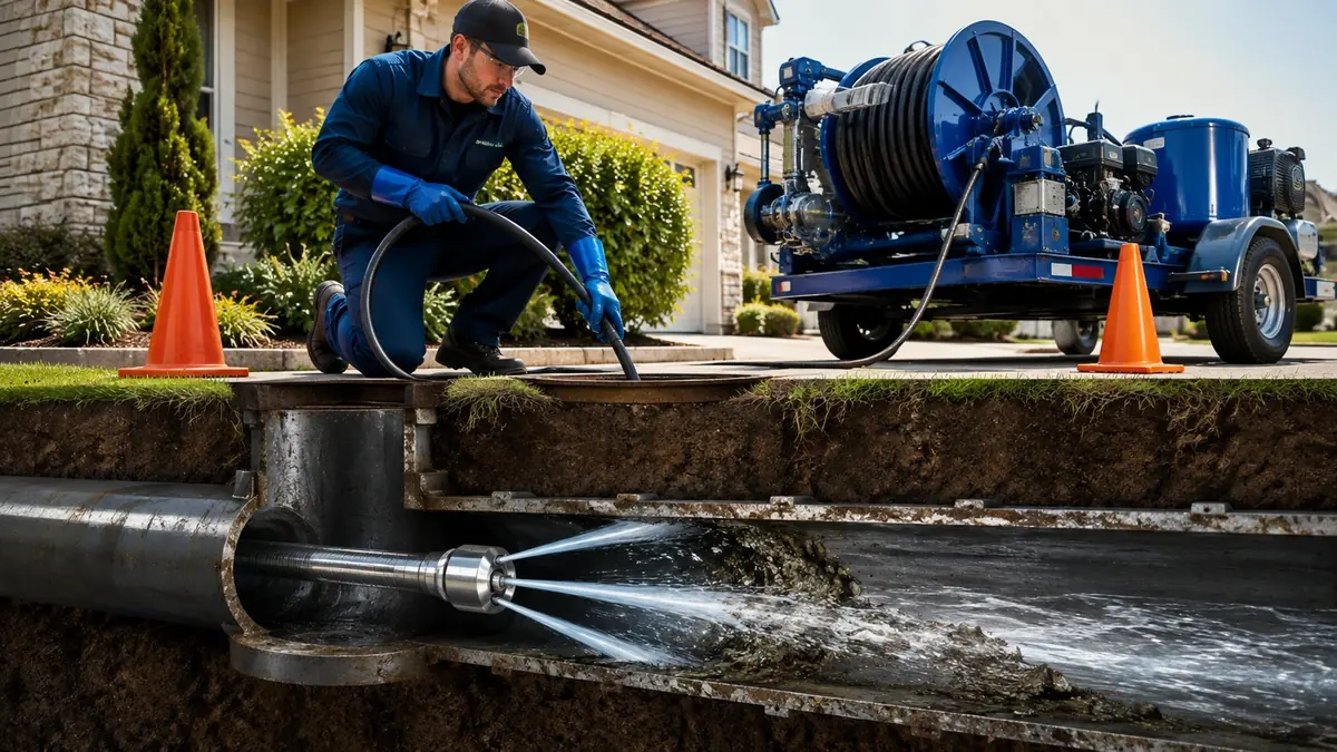 Main Sewer Line Hydro Jet Cleaning in Universal City