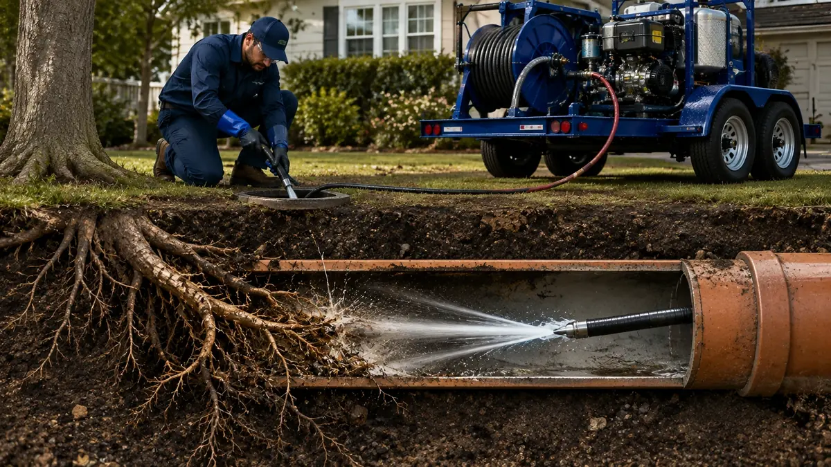 Tree Root Removal with Hydro Jetting in Universal City